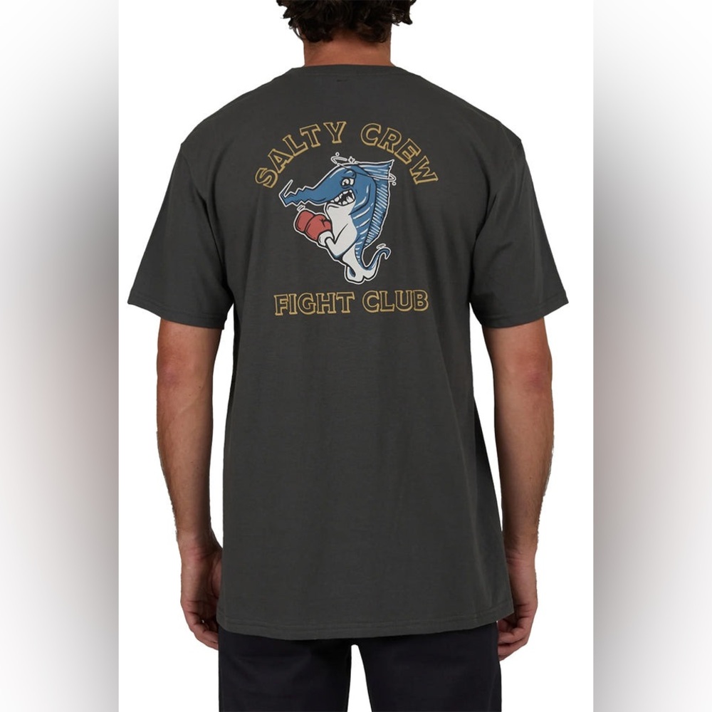 Nwt- Salty Crew Fight Club Standard S/S Tee - Charcoal